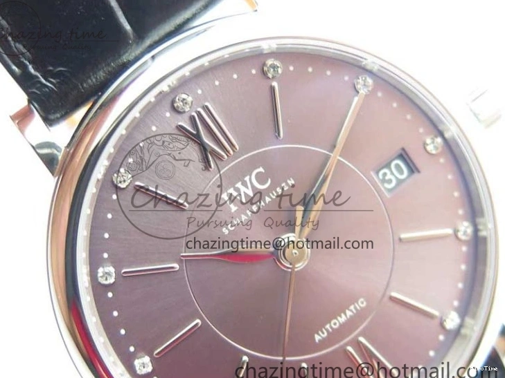 MIROTIME 0501 Portofino 37mm SS V7F 1:1 Best Edition Gray Dial on Black Leather Strap A Practical 7094